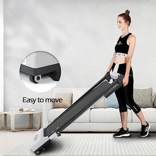 ISE SY-T2715 Elektrische loopband, inklapbaar, voor thuis/kantoor, 1-12 km/u, stille motor met 0,65 pk, 15 trainingsprogramma's, led-display, sportloopband voor woningen - Afbeelding 7