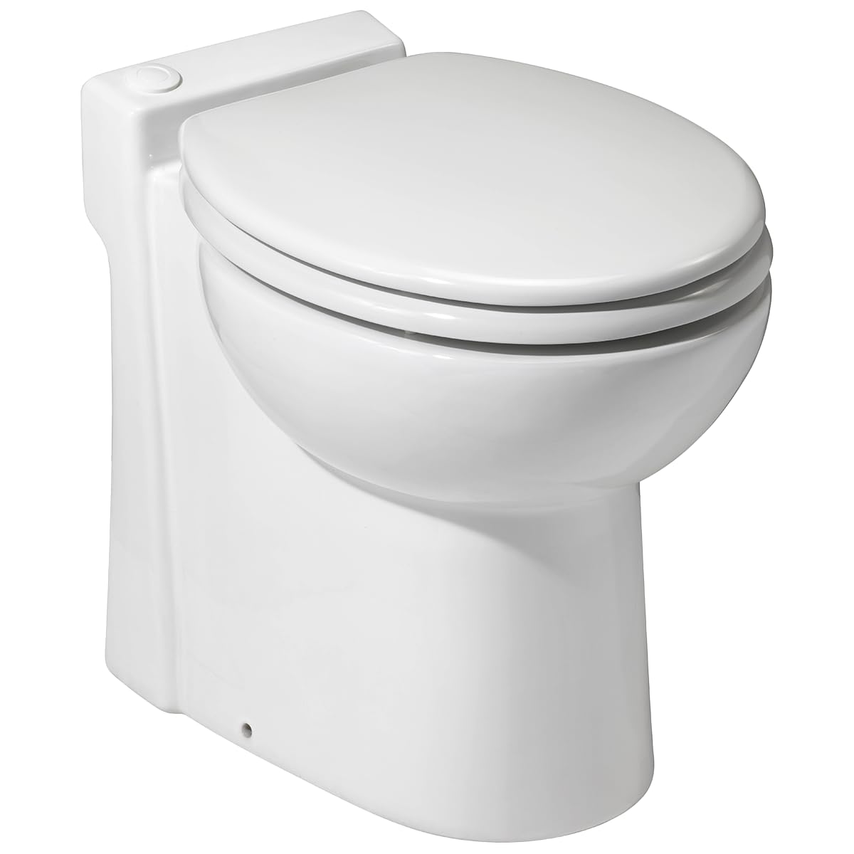 SANIPRO - WC Broyeur Intégré Turboflush - Broyeur WC avec WC à Poser Inclus - Double Chasse 1L/​3L - Céramique Anti-​Calcaire - 47 x 37 x 54,​5 cm - Made in France - Blanc