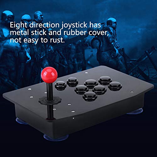 Arcade Fight Stick, USB2.0 Arcade Game Fighting Joystick Controller, Zero Delay Classical Game Controller Joystick Handle Buttons for Arcade PC WIN7/8/10 - Thumbnail 2