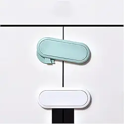 Kit Proteção Infantil, 4 Travas para Armários, Portas e Gavetas, Sem Furos - Branco - Premium MBB Shop Mix