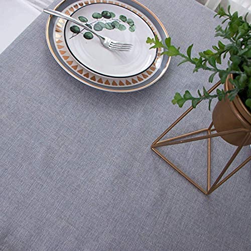 Nappe en rouleau gris coton lin à franges pour table de salon - 3