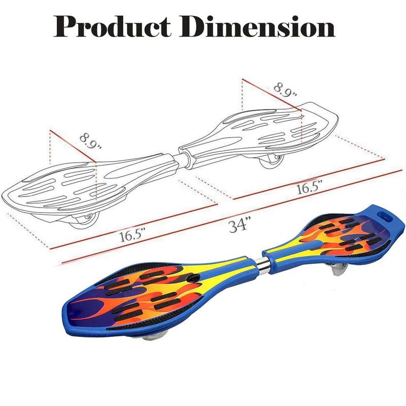 Image of Wave Board Skate Board with Carry Bag | LED Flash Colorful Lights in Wheels | for Outdoor for Kids |Skates for Kids,Plastic Card, DIY Arts Craftfor Children