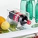 mDesign Plastic Free-Standing Water Bottle Holder Storage Organizer, Wine Rack for Kitchen Countertops, Table Top, Pantry, Fridge - Stackable, Each Rack Holds 1 Bottle, 4 Pack - Clear