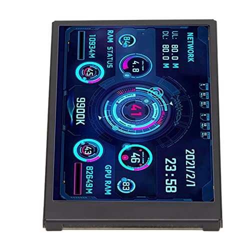 PUSOKEI 3 5 Zoll IPS USB Bildschirm PC CPU RAM Datentemperaturmonitor PC Sensor Panel Display IPS Vollbetrachtungswinkel USB C Schnittstelle für System