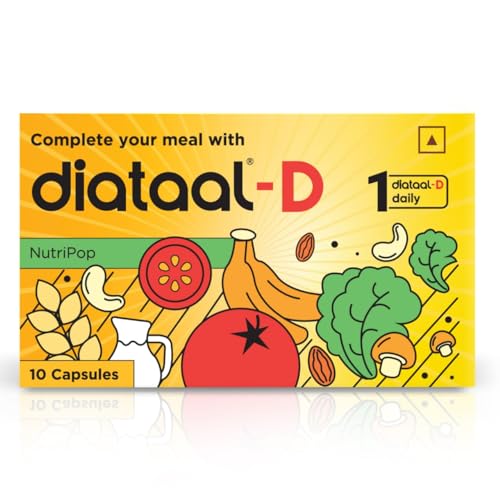 Diataal-D Multivitamin with additional Vitamin D I Heart Health I Strong Bones I Immunity I Health, Fitness & Wellness Supplement | 10 Capsules Diataal-D Multivitamin with additional Vitamin D I Heart Health I Strong Bones I Immunity I Health, Fitness & Wellness Supplement | 10 Capsules