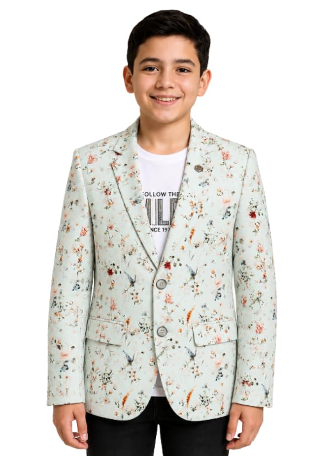 Image of CAVIO Boys Printed Blazer and T-Shirt