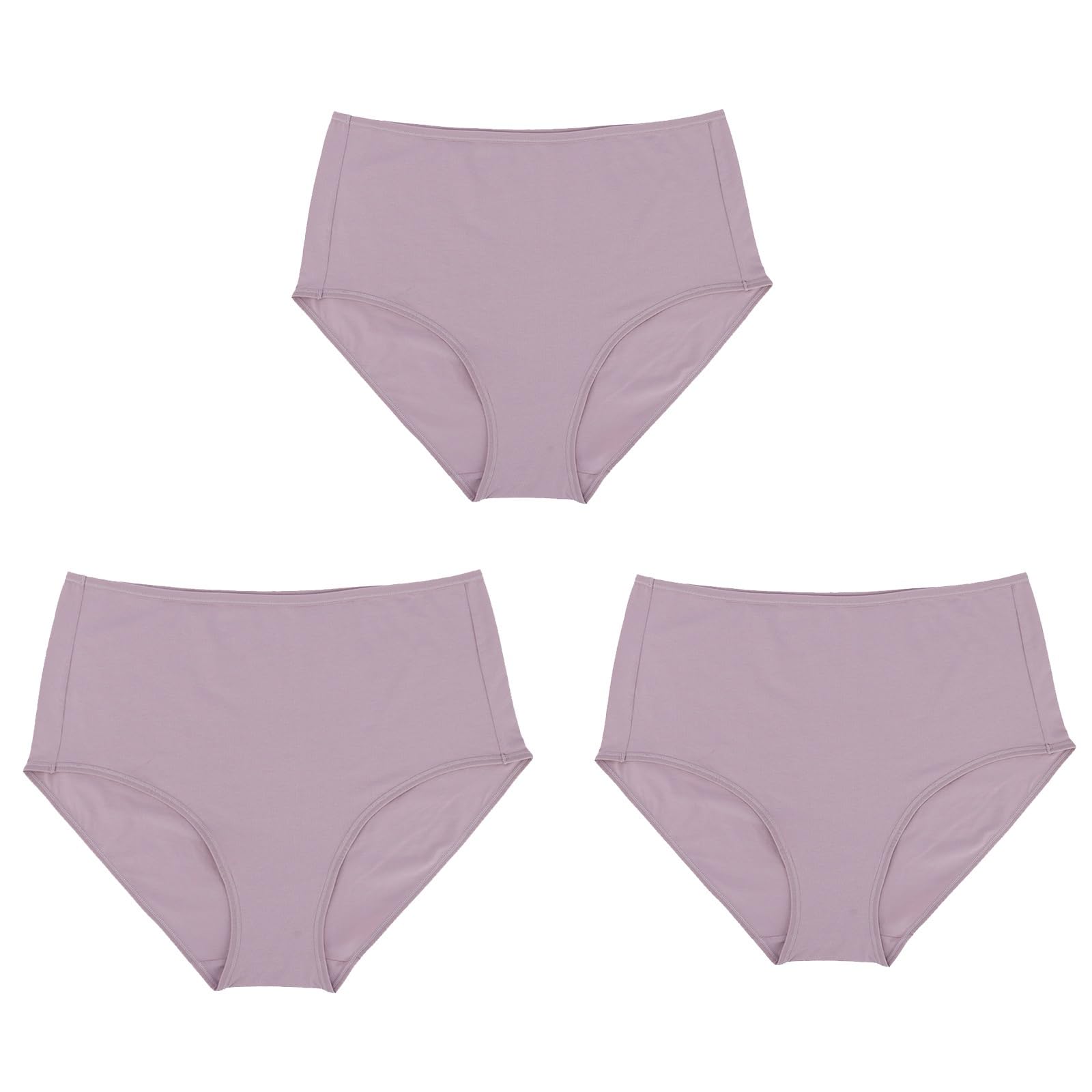 Plus Size Soft Briefs for Women Big Curvy Hipster Underwear Highly Elasticity Bikini Breathable Panties 3-Pack