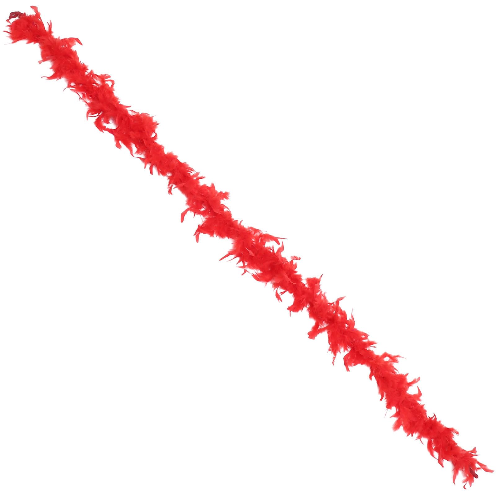 Boa de plumas roja ideal para obsequios y cotillón de eventos 8