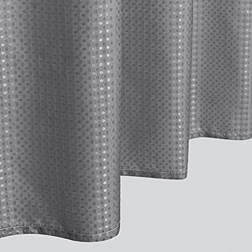 Grey And White Shower Curtains For Bathroom Modern Cool Ombre Pattern Simple Design Waterproof Waffle Cloth Fabric Polyester Shower Curtain Liner For Bath Hooks 72 Inch Extra Large Silver Light Gray #TOP4