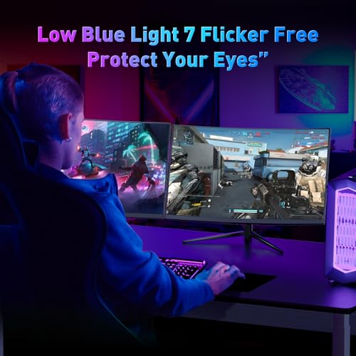 Image of 24 Inch Curved 1080P Gaming Monitor, 1800R FHD 100Hz Computer Monitor, 3ms Response Time, FreeSync, Eye-Care, HDMI /DP, Built-in Speakers, VESA Mount