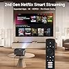 [Netflix Licensed /1200ANSI/Auto Focus Keystone] 4K Outdoor Projector with WiFi and Bluetooth, Smart Portable Proyector with Built in Apps Netflix/YouTube/PrimeVideo & Dolby, Home Theater with HDR10+