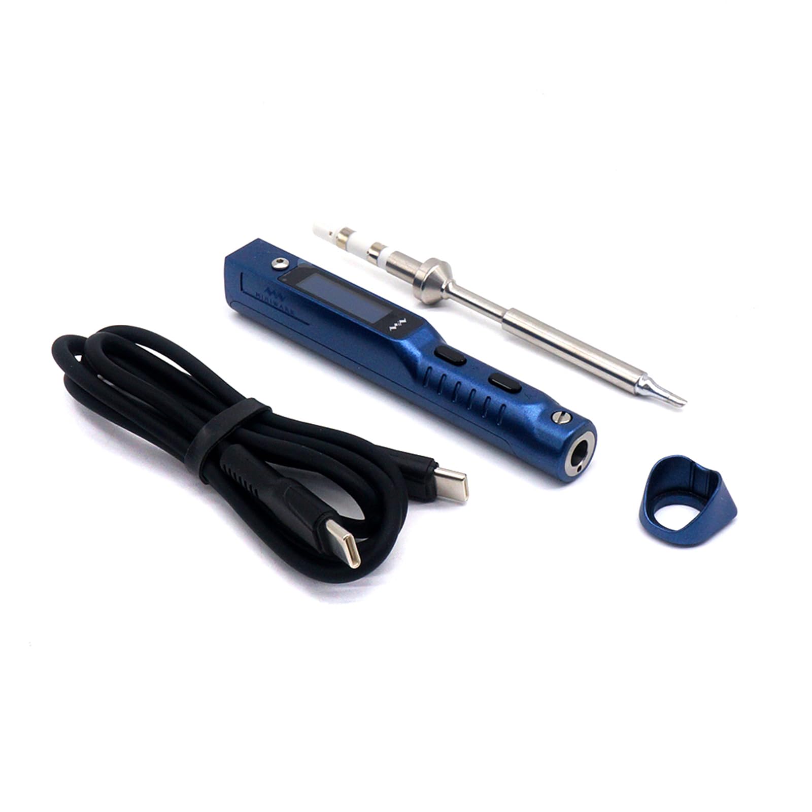 TOOLSAVING Soldering Iron TS101 Original Smart Programmable PD 90W DC 65W Portable Pocket-Size Upgraded from TS100 Solder Iron Station Pen Fast Heating Welding Tool Blue (TS101B-I)