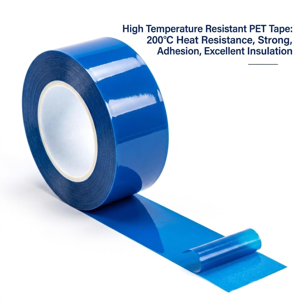 4 Rolls 20mm x 16m Blue Heat Resistant Tape, High Temperature Heat Transfer Tape for Sublimation & Heat Press, No Residue Masking Tape for 3D Printing, PCB Protection & Painting