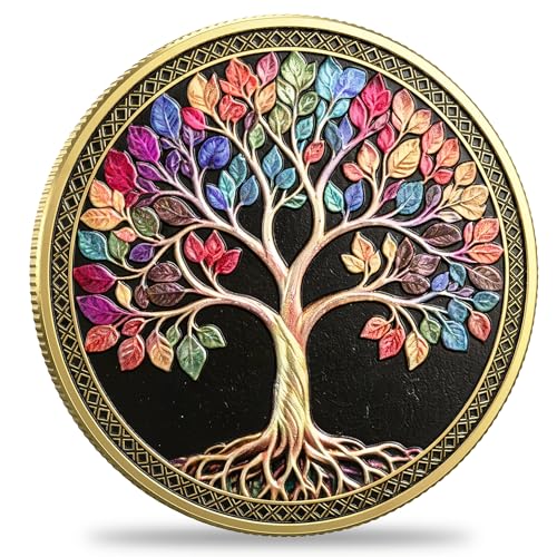 Tree of Life Challenge Coin – Pocket Token for Recovery & Renewal, Spiritual & Collectible Metal Coin – Inspirational Gift for Veterans, First Responders, and Collectors