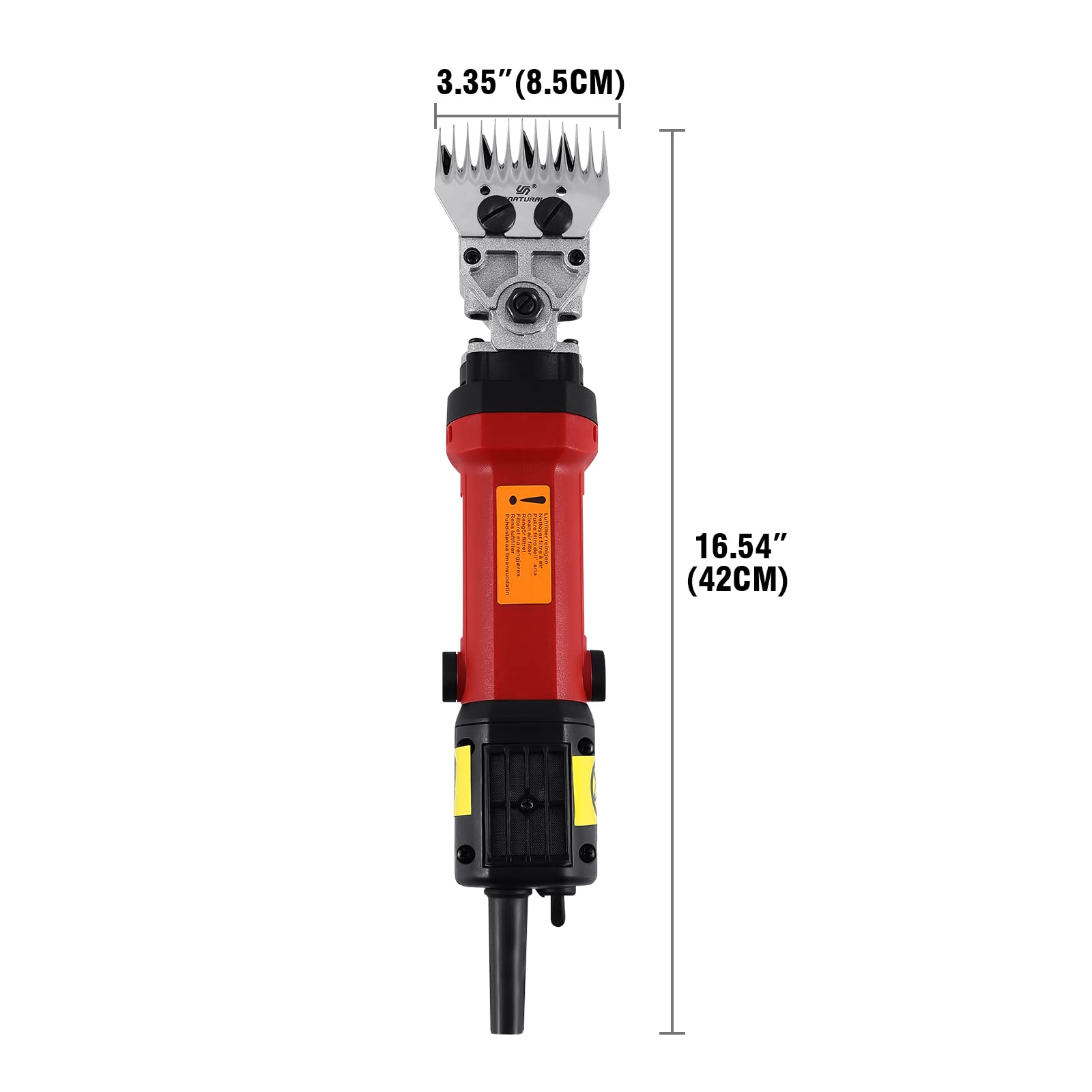 Esquiladora para Oveja, 690W Máquina para Esquilar Eléctrica de Oveja con 6 Velocidades Ajustables, 2400rpm Maquina de Esquilado Profesional para Afeitar Ovejas Animales Lana Cabras (Rojo)