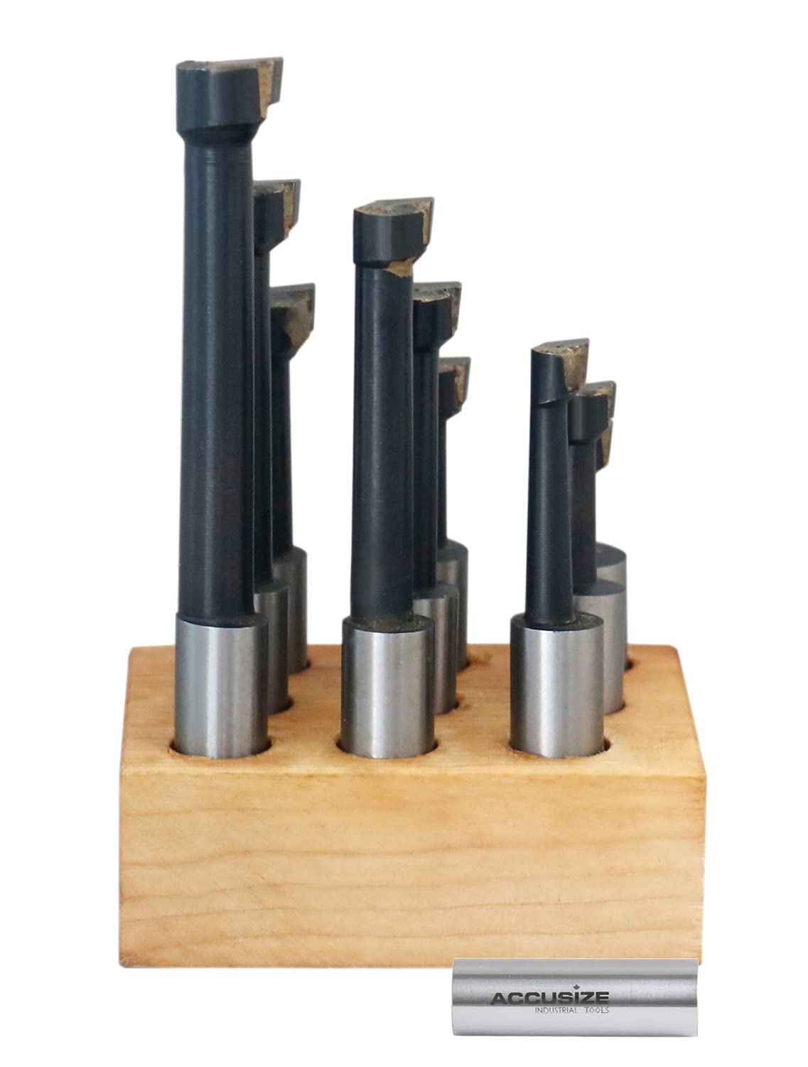 Accusize Carbide Boring Bar Set - 9 Pcs, 1/2 Inch -4