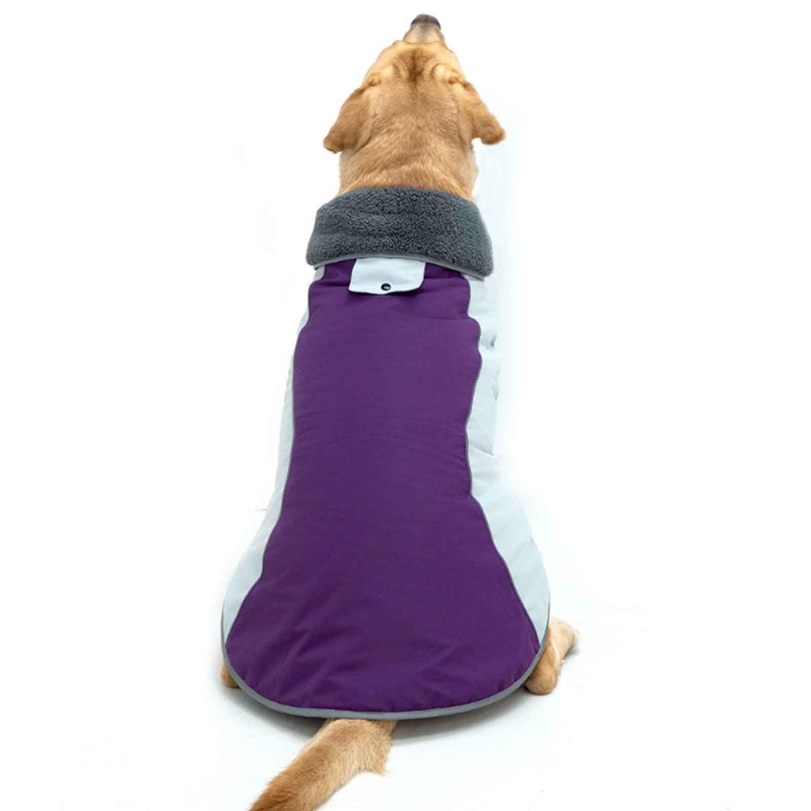 Hundemantel Wasserdicht, Warme Hundejacke, Hunde Wintermantel Mit Geschirr Offnung, Für Den Spätherbst Und Den Frühwinter, Für Mittelere Und Große Hunde,Black+Brown,XXL