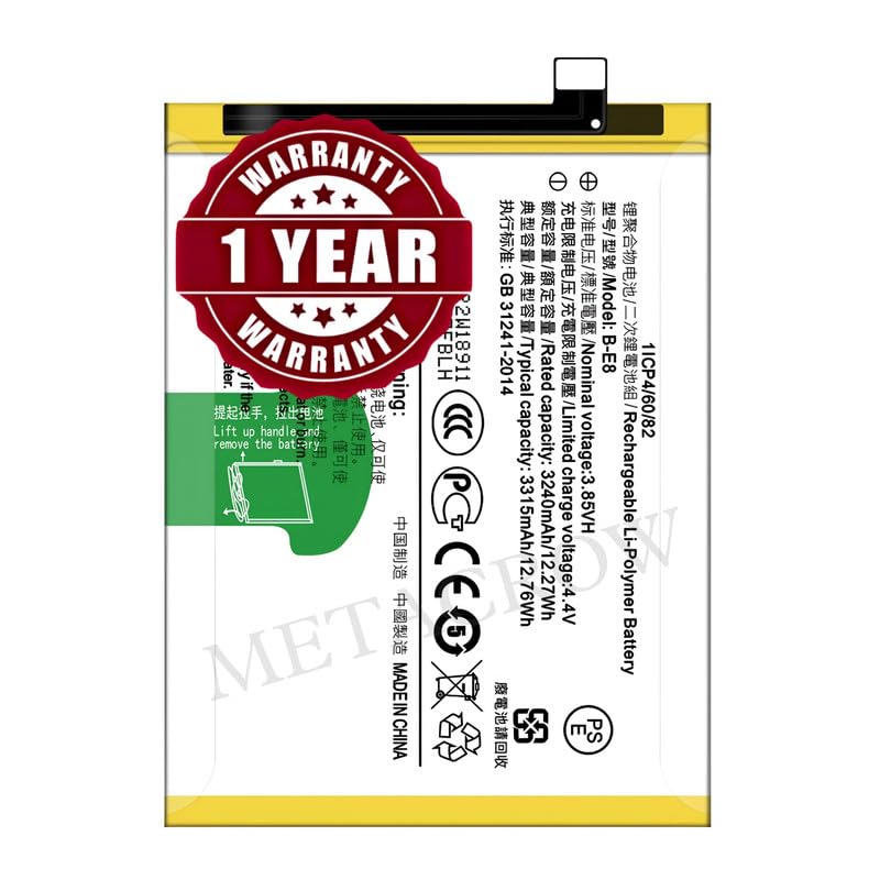 Image of Original B-E8 Battery Compatible with Vivo V11 | Vivo V11i | Vivo Y97 (V1813A, V1813T) - (3315.mAh) - 1 Year Warranty JK1