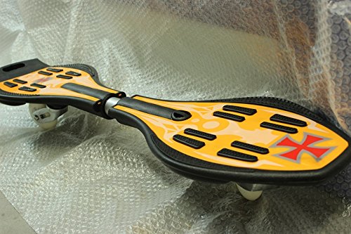 DiversitySport - Monopatín waveboard con luces intermitentes en las ruedas, Yellow With Design
