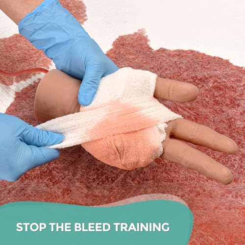 Image of Wound Packing Hand Trainer, Trauma Hand Kit for Stop the Bleeding Control Training, Hemorrhage Hand Training for Medical Education, Medium Skin