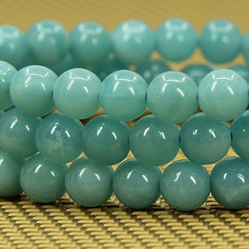 Image of Handmade Gem Semi Precious Gemstone 6mm Round Beads Stretch Bracelet 7 inch Unisex