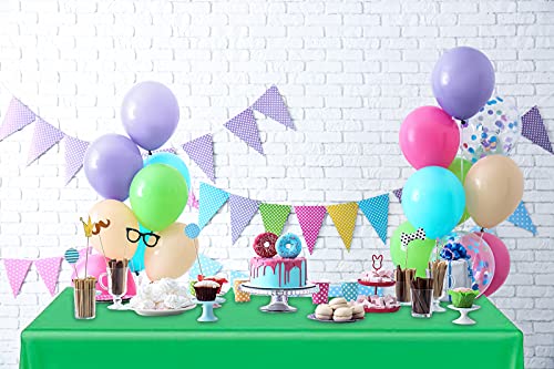 Decorrack 2 Rectangular Tablecloths -Bpa- Free Plastic, 54 X 108 Inch, Dining Table Cover Cloth Rectangle For Parties, Picnic, Camping And Outdoor, Disposable Or Reusable In Green (2 Pack) #TOP3