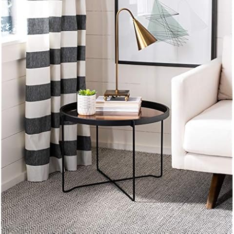 Safavieh Rose Gold and Black Accent Table Cover