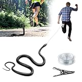 MUCOOS Snake Prank with String Clip, Fake Snake On a String Prank, Realistic Rubber Snake Prank for Teasing Friends/Keep Birds Away/Hallowmas, Funny Prank Kit for Adults, Prank Stuff