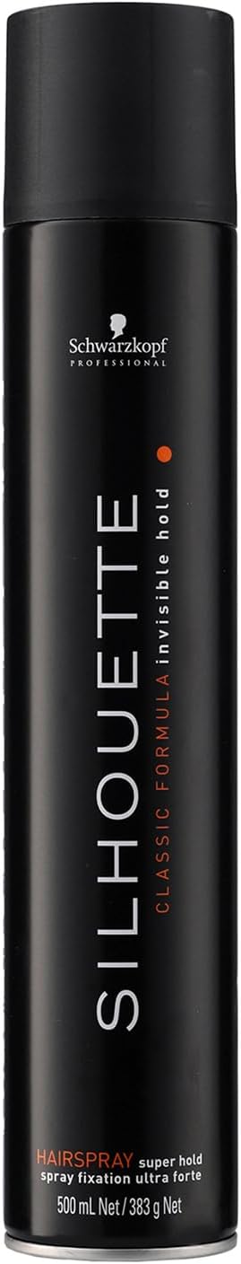Silhouette Super Hold Hairspray For Hair Styling Invisible Long Lasting Hold Micro Fine Film Formers Quick Drying Non Sticky Hairspray For Women Men 500 ml