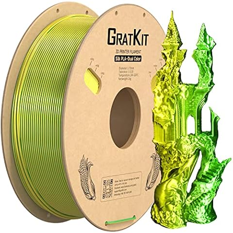 Gratkit PLA Silk Dual/Tri 1kg - Yellow, Green