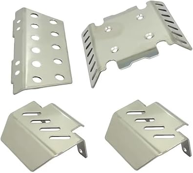 RC Cars Models For Hyper GO For MJX H8H V1 V2 1/8 Stainless Steel Front And Rear Chassis Protector Skid Plate Rc For Climbing Car Parts Replacement