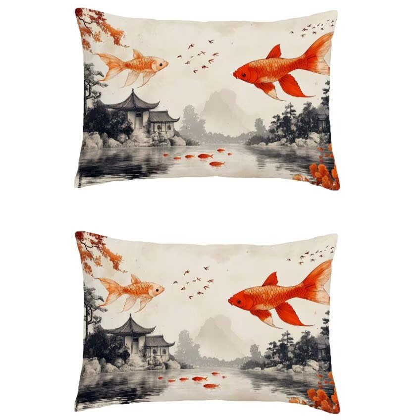 Housse de coussin 50x60cm orange brûlée l-m790, une idée cadeau idéale pour l'automne