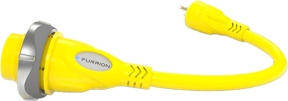 Furrion FP5515-SY 50A-15A Marine Pigtail Adapter , Yellow