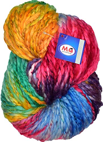 Image of Knitting Yarn Thick Chunky Wool, Sumo New Cherry 200 gm Best Used with Knitting Needles, Crochet Needles Wool Yarn for Knitting. by Simi Enterprise