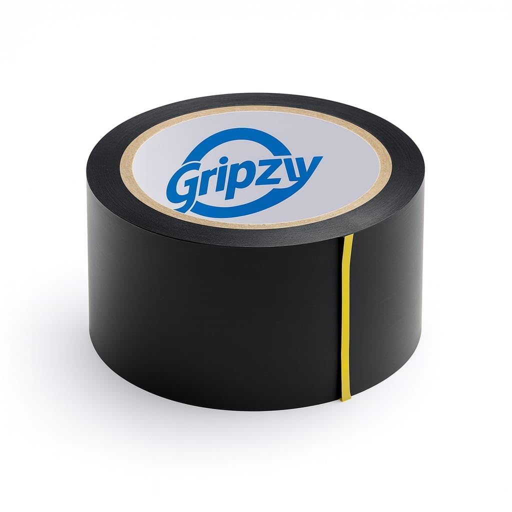 Gripzy Black PVC Duct Tape for AC Copper Pipe Wrapping Heavy Duty