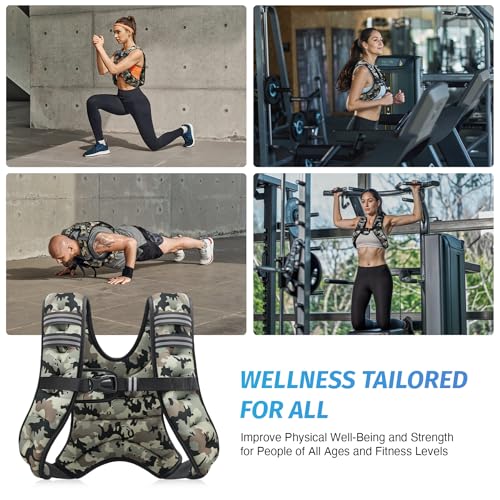 image for ZELUS Weighted Vest, 6lb/8lb/12lb/16lb/20lb/25lb/30lb Weight Vest for 