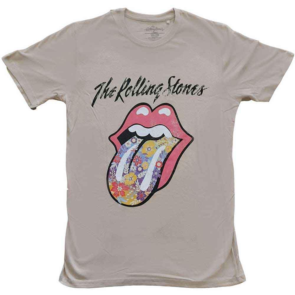 Paradiso Clothing Unisex The Rolling Stones Flowers Tongue T Shirt - Xl
