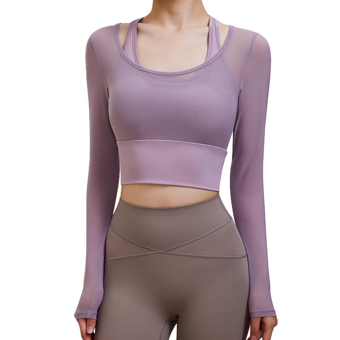 Camisas de yoga para mujer Harssidanzar transpirables 6