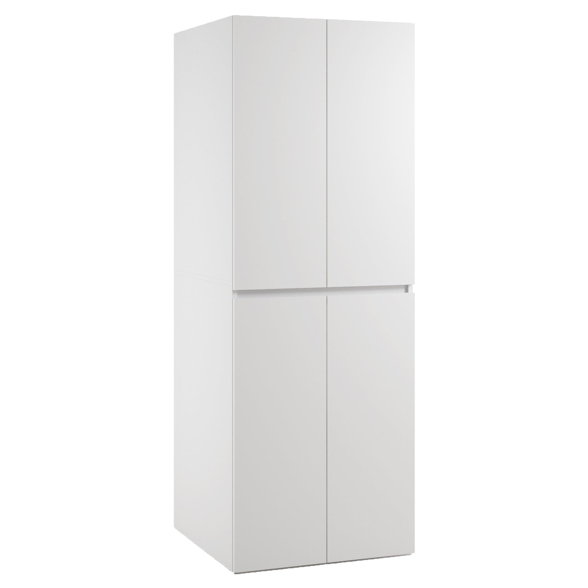 Dmora Armadio Multiuso Grande Lobelia 70x195h cm Bianco un Ripiano Apertura Battente, Porta Lavatrice e Asciugatrice Made in Italy