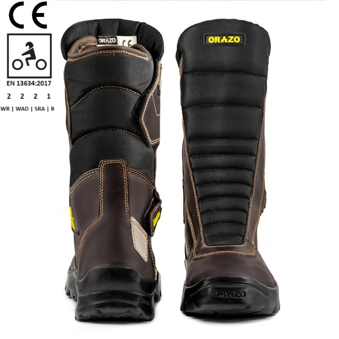 Image of ORAZO IBIS TRAIL - Water-PROOF - CE Certified - EN13634:2017 - Level 2,2,2,1 - Motorcycle Riding Boots