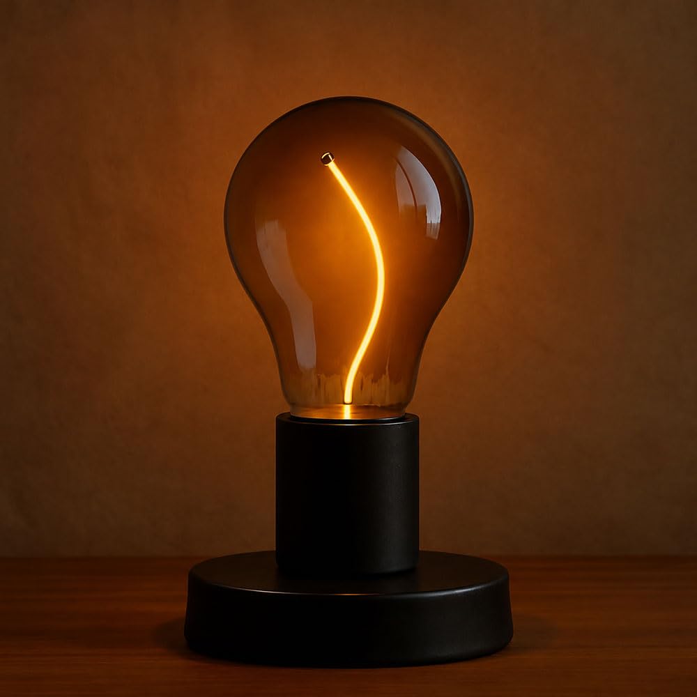 12er-Set LED Filament A60 E27 Rauchglas 1,8W – Extra Warmweiß 1800K – Freischwebender Filamentstab – Edle Vintage Birne, 40lm