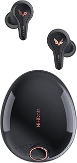 mifo FiiTii HiFiDots Wireless Earbuds Active Noise Cancelling, aptX Lossless Sound Quality Bluetooth Earphones QC3071, APP for Custom EQ, Bluetooth 5.3, IPX7 Waterproof Small Earbuds, Black