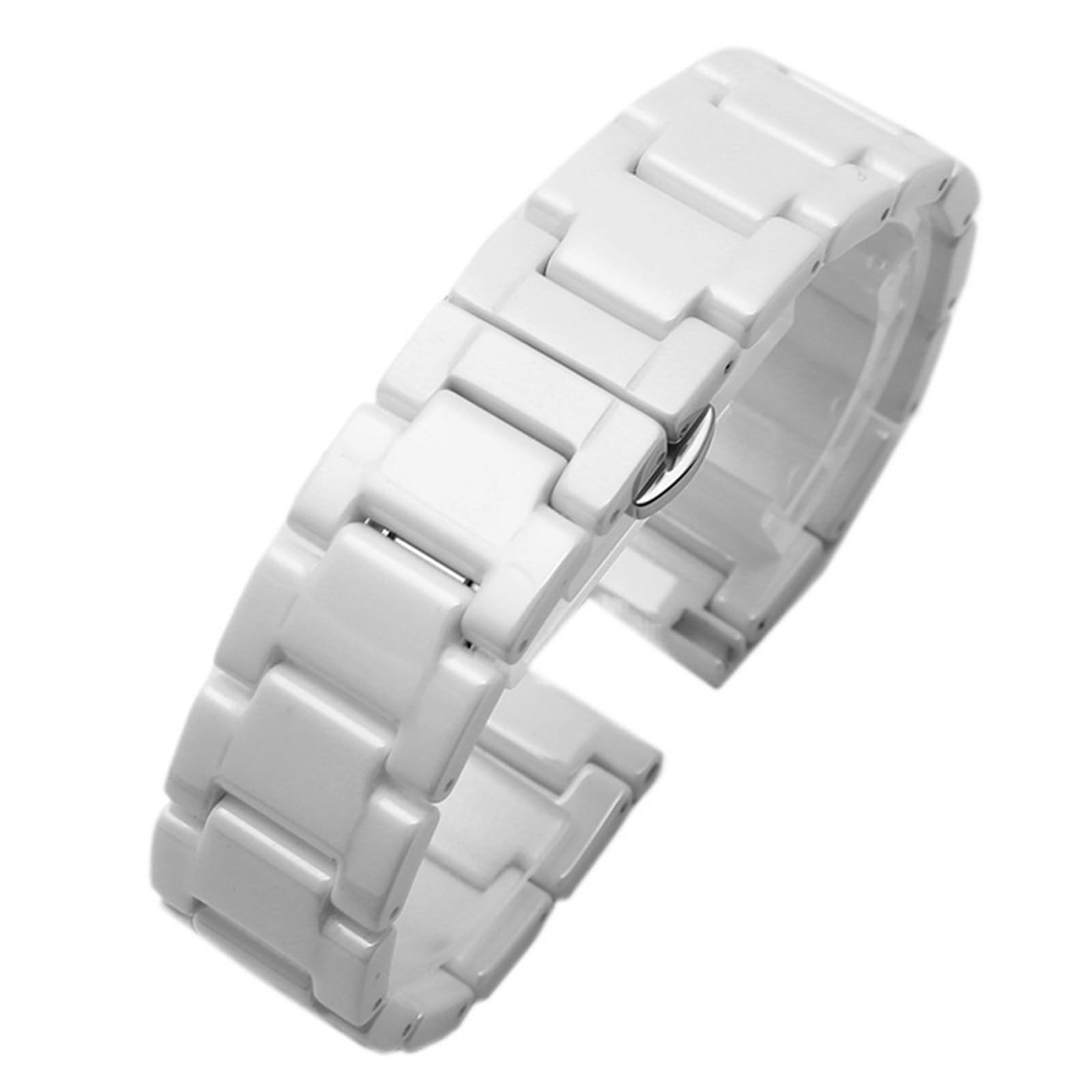 Correa de repuesto for reloj, pulsera de cerámica de acero inoxidable, correa pulida for mujeres y hombres
