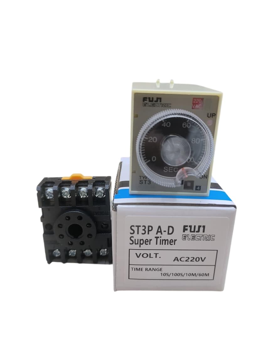 ARINO (with Base) ST3PA-D 220VAC Timer 8PIN Type ON-DELAY TIME Range - 10S/100S/10M/60M SEC/MIN/HR in Single Analog Timer Automatic Off-image-20