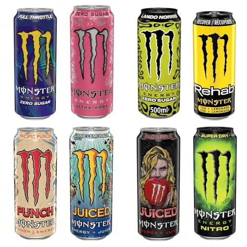 Monstre Energy boisson énergisante contre la fatigue avec ce pack découverte 8 saveurs