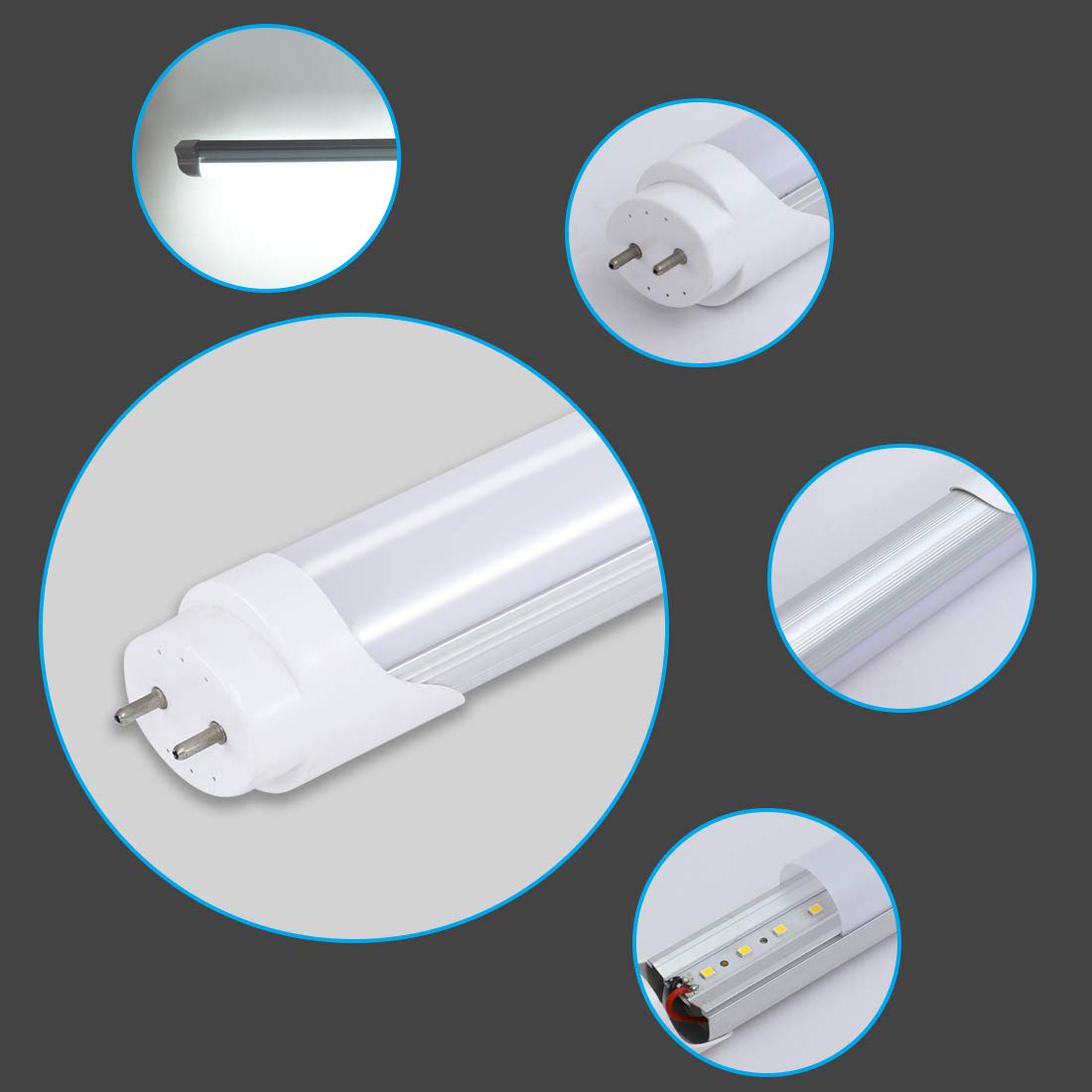 Amazon | Worthy Lighting LED蛍光灯 20W形 直管 蛍光灯 20形 led 9W