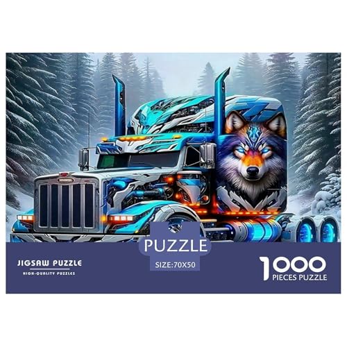 Puzzle de 1000 piezas de lobo en el bosque, el regalo de hogar ideal