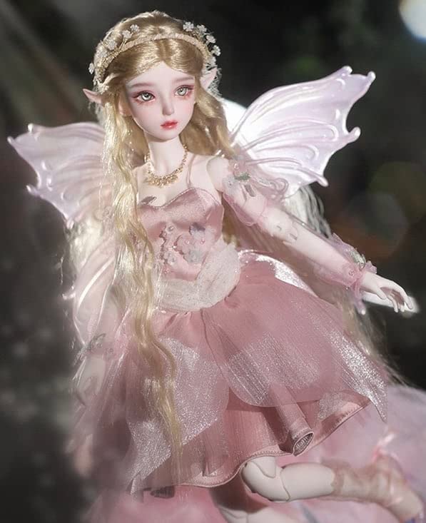 Amazon.co.jp: BJDドール41cm！天使 ハープ 妖精 花冠 エンジェル