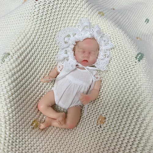 Muñeca bebé mini silicona realista de 6 pulgadas miniatura 6
