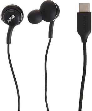 OEM Amazing 2019 Stereo Headphones for Samsung Galaxy Note 10 Note 10+ S10 Plus S9 Note 8 S9+ S10e S10 Braided Cable - Designed by AKG - with Microphone Black USB-C Connector